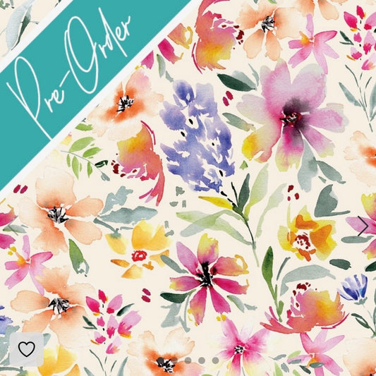 PRE-ORDER Water-resistant wet bags - Albany Watercolour Floral (Eszter's Creations)