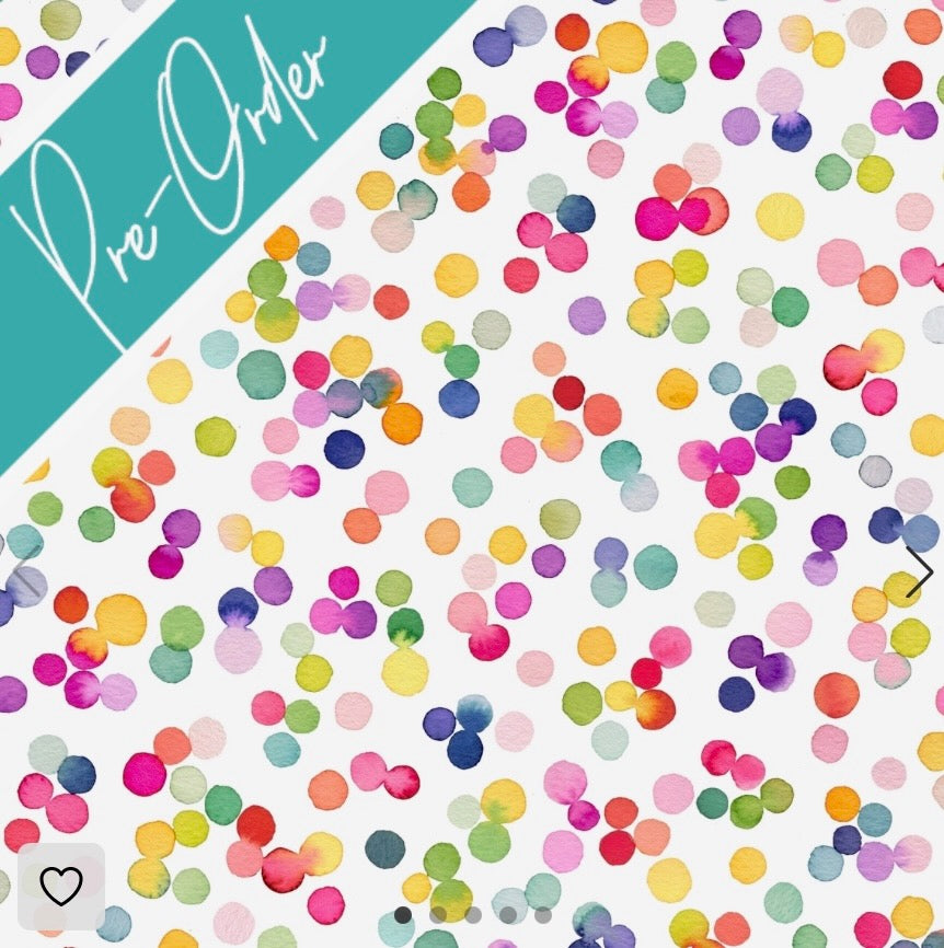 PRE-ORDER Water-resistant wet bags - Festive Watercolor Dots Confetti (Ninola Design)