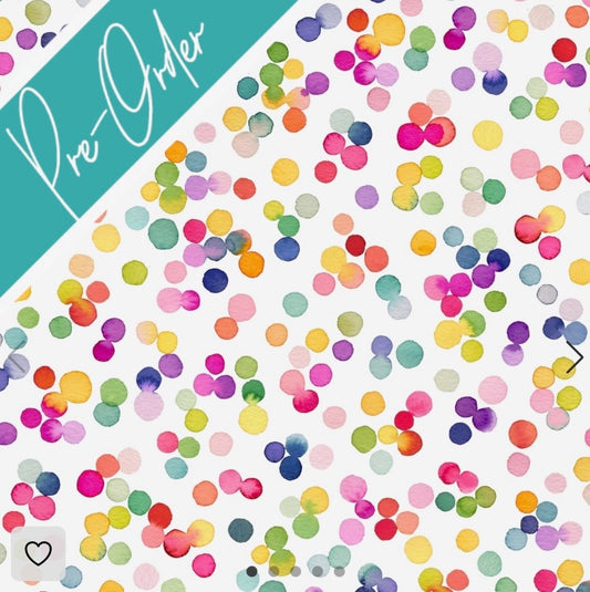 PRE-ORDER Water-resistant wet bags - Festive Watercolor Dots Confetti (Ninola Design)