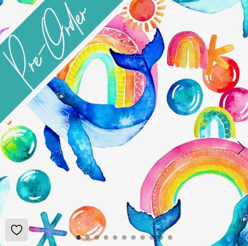 PRE-ORDER Water-resistant wet bags - Whale Pod (DaniEm Art)