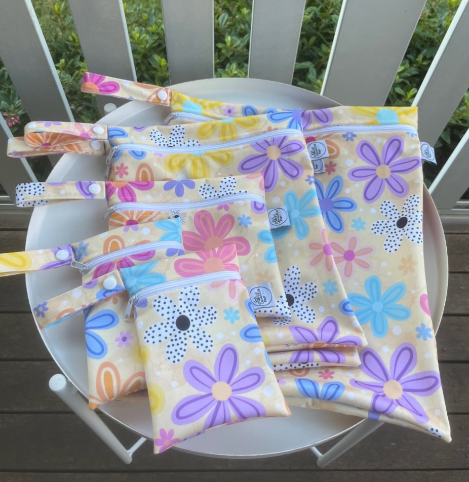 Water-resistant wet bags - Blushing Blooms (Wonderland Design Co)